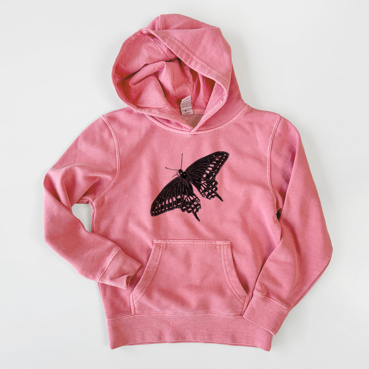 Black Swallowtail Butterfly - Papilio polyxenes - Youth Pigment Dyed Hoodie