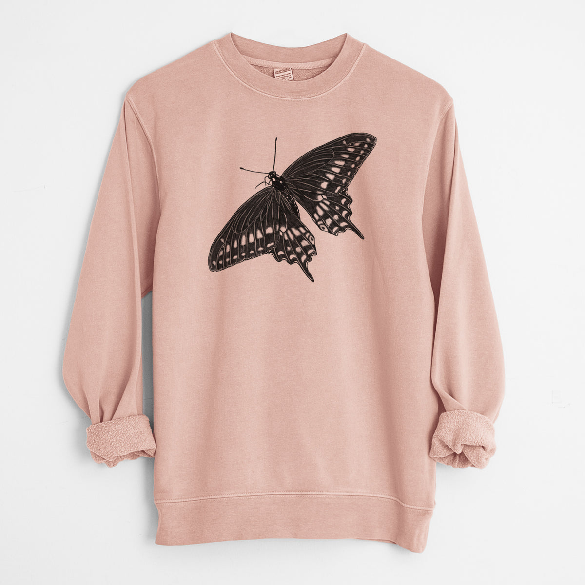 Black Swallowtail Butterfly - Papilio polyxenes - Unisex Pigment Dyed Crew Sweatshirt