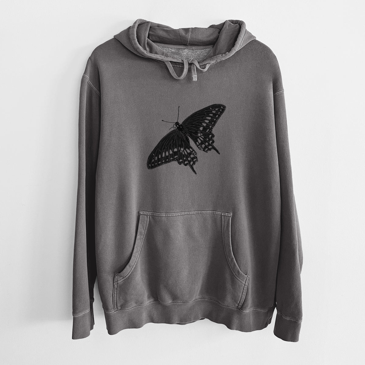 Black Swallowtail Butterfly - Papilio polyxenes - Unisex Pigment Dyed Hoodie