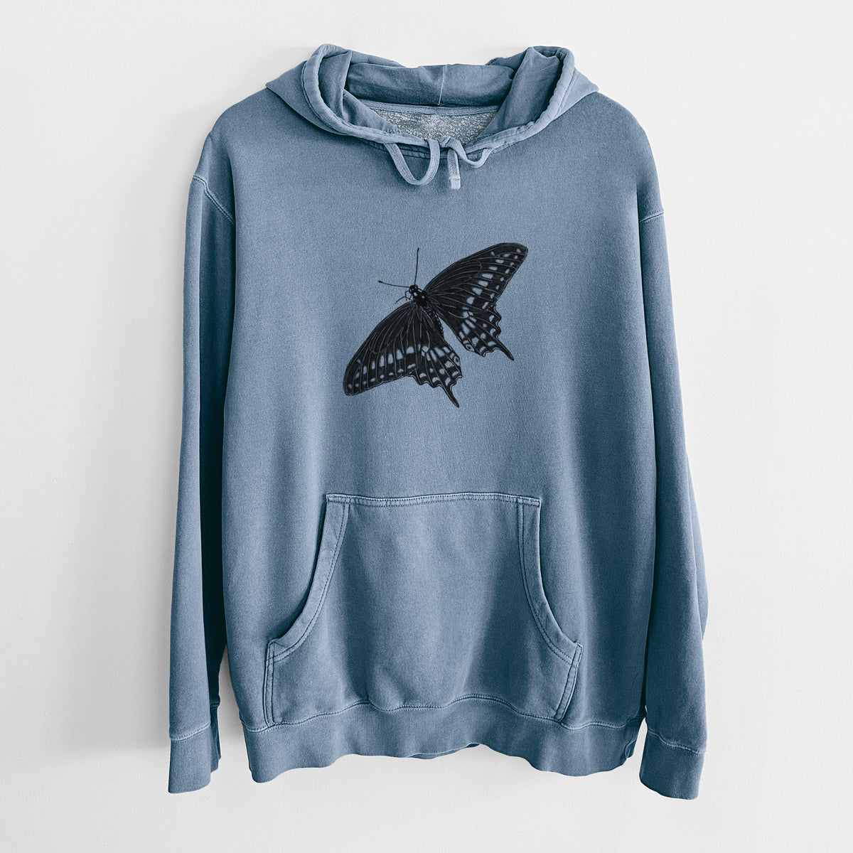 Black Swallowtail Butterfly - Papilio polyxenes - Unisex Pigment Dyed Hoodie