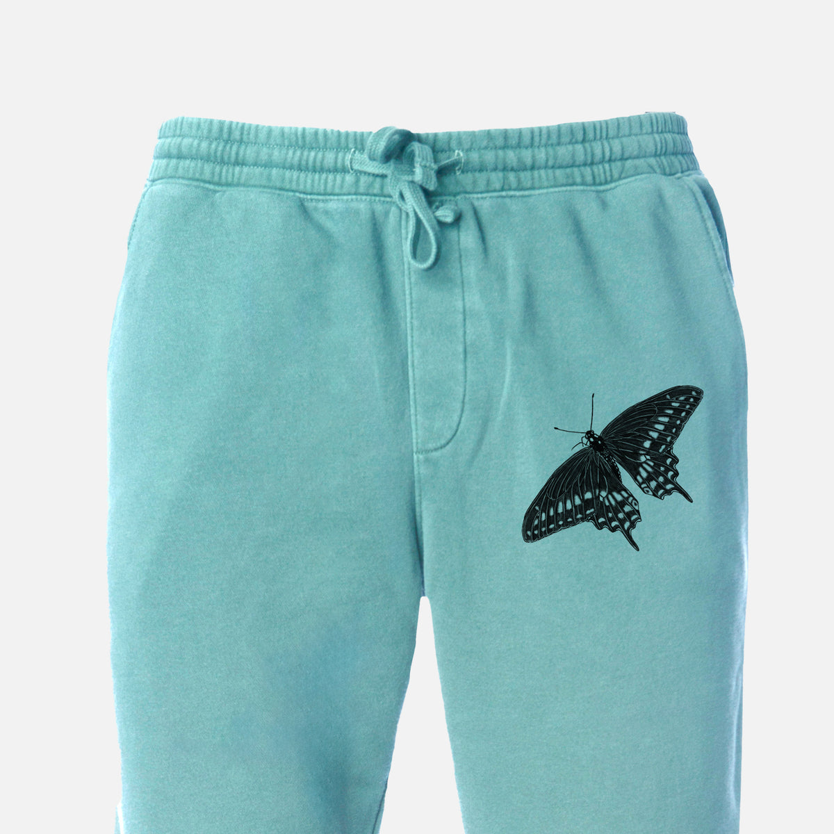 Black Swallowtail Butterfly - Papilio polyxenes - Unisex Pigment Dyed Sweatpants