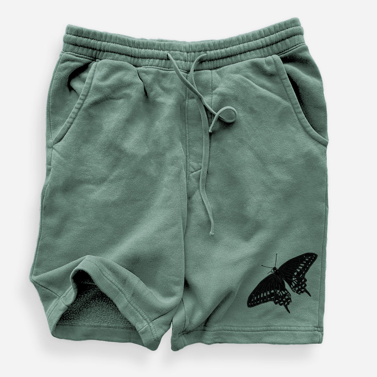 Black Swallowtail Butterfly - Papilio polyxenes - Unisex Pigment Dyed Shorts