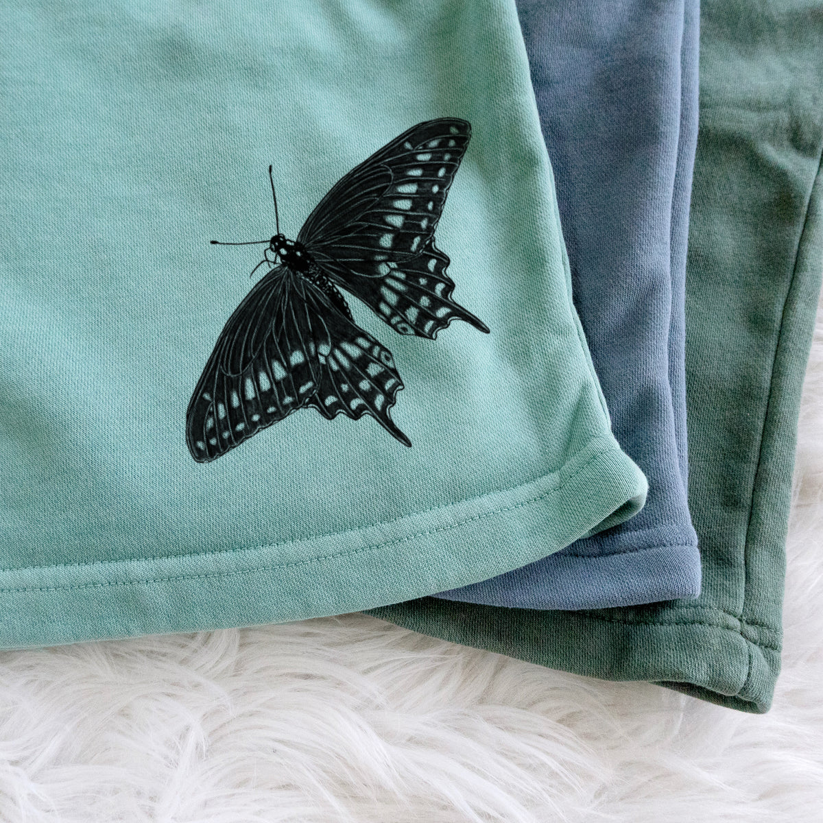 Black Swallowtail Butterfly - Papilio polyxenes - Unisex Pigment Dyed Shorts