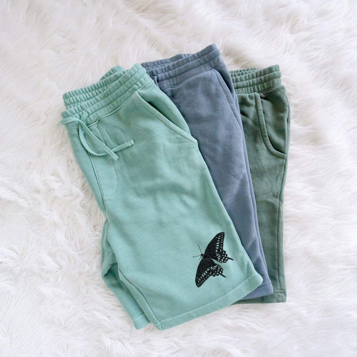 Black Swallowtail Butterfly - Papilio polyxenes - Unisex Pigment Dyed Shorts