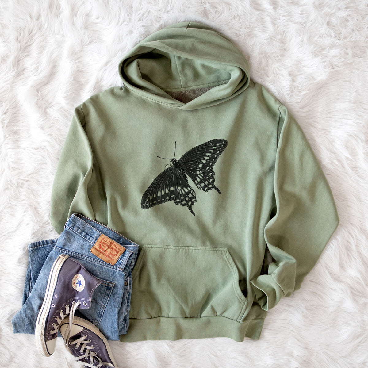 Black Swallowtail Butterfly - Papilio polyxenes  - Urban Heavyweight Hoodie