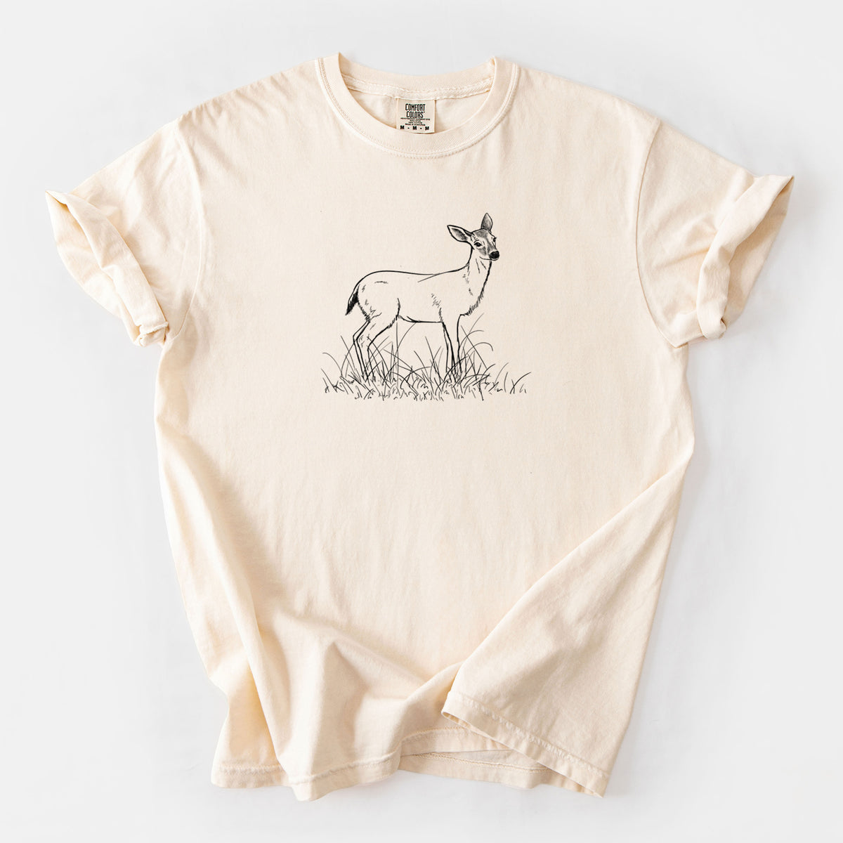 Black-tailed Deer Doe - Odocoileus hemionus hemionus - Unisex Comfort Colors Garment-Dyed Heavyweight T-shirt