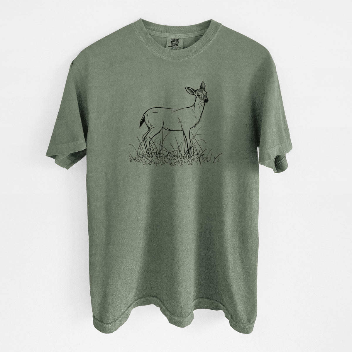 Black-tailed Deer Doe - Odocoileus hemionus hemionus - Unisex Comfort Colors Garment-Dyed Heavyweight T-shirt