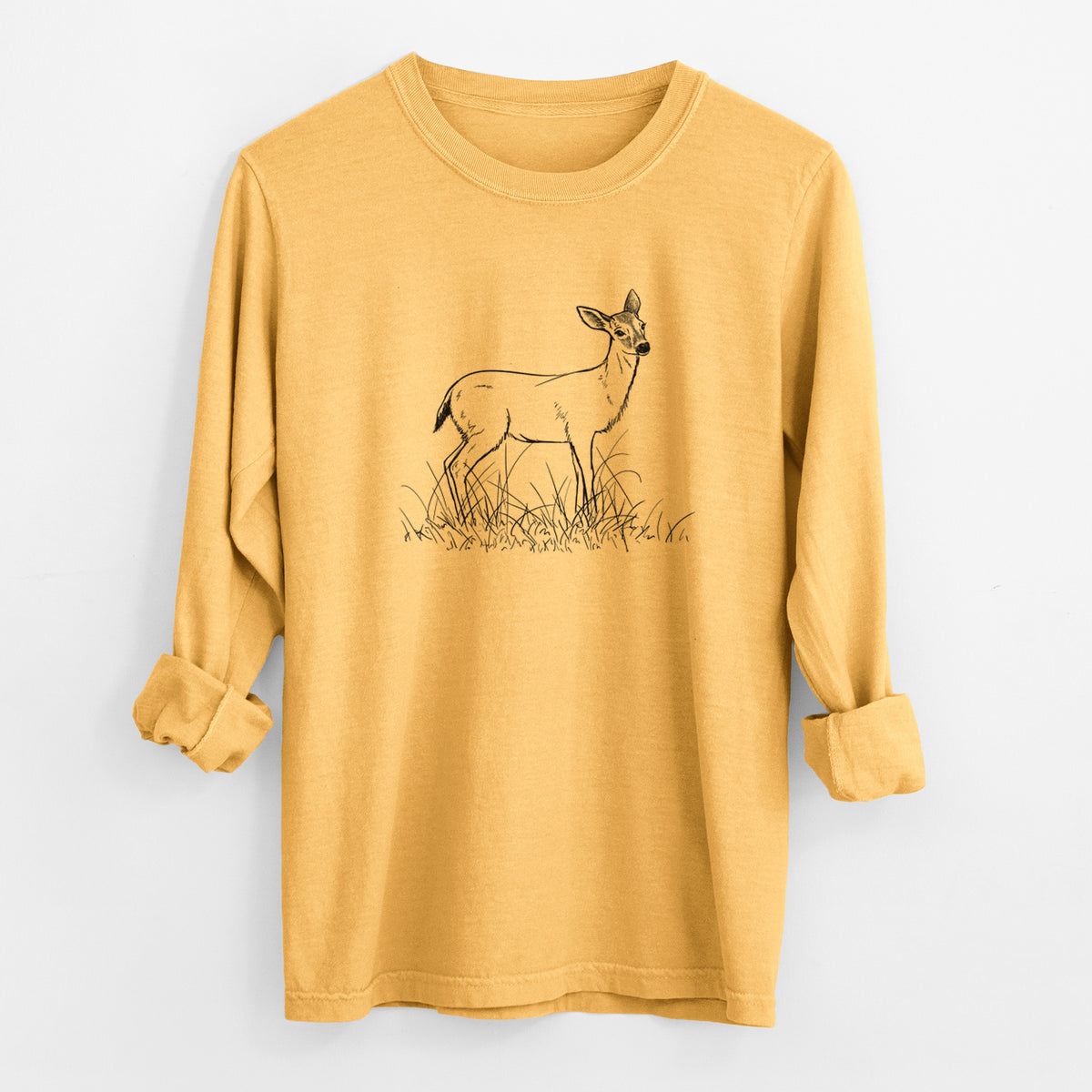 Black-tailed Deer Doe - Odocoileus hemionus hemionus - Unisex Comfort Colors 100% Cotton Long Sleeve