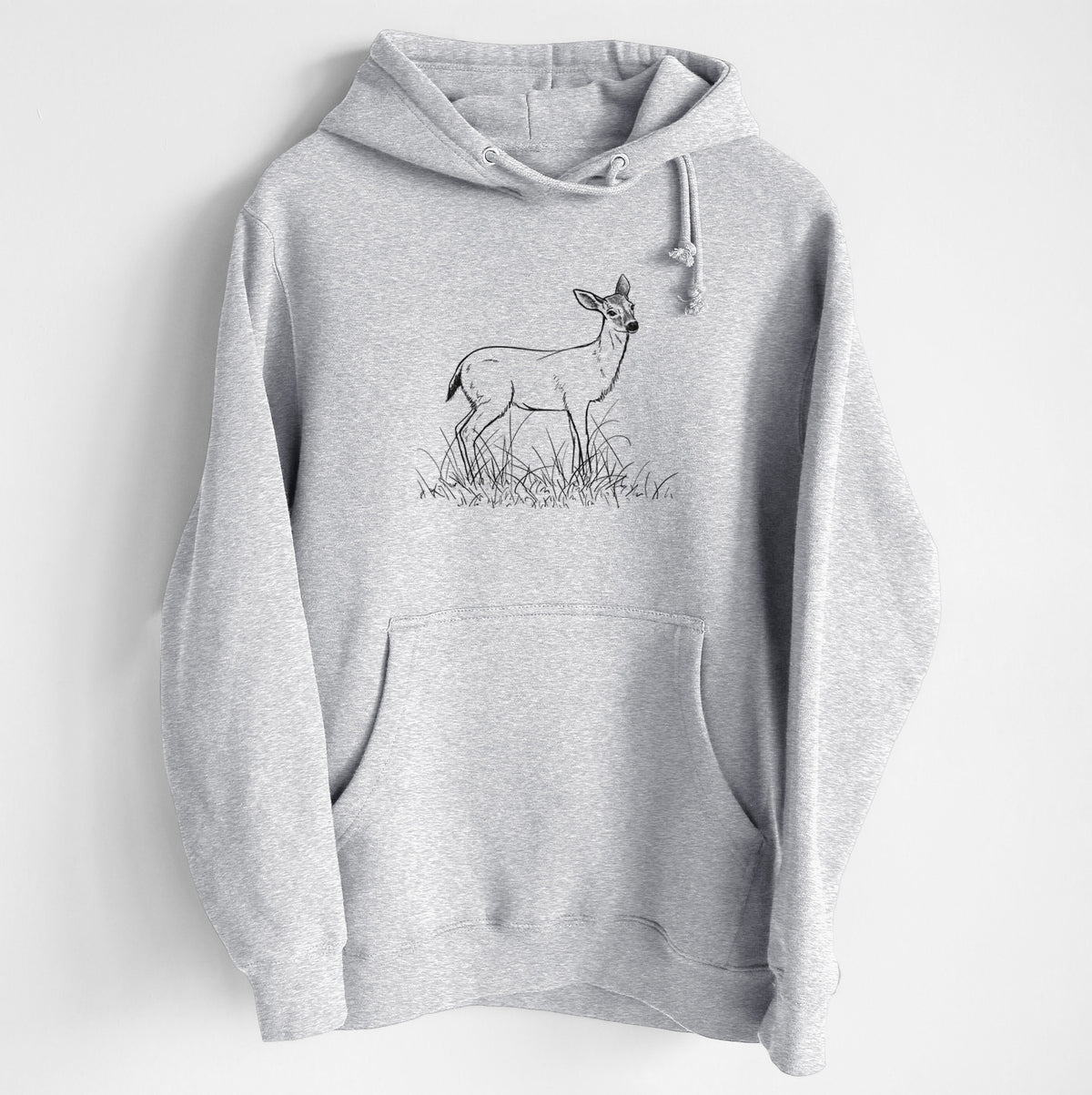 Black-tailed Deer Doe - Odocoileus hemionus hemionus - Heavyweight Fleece Hoodie