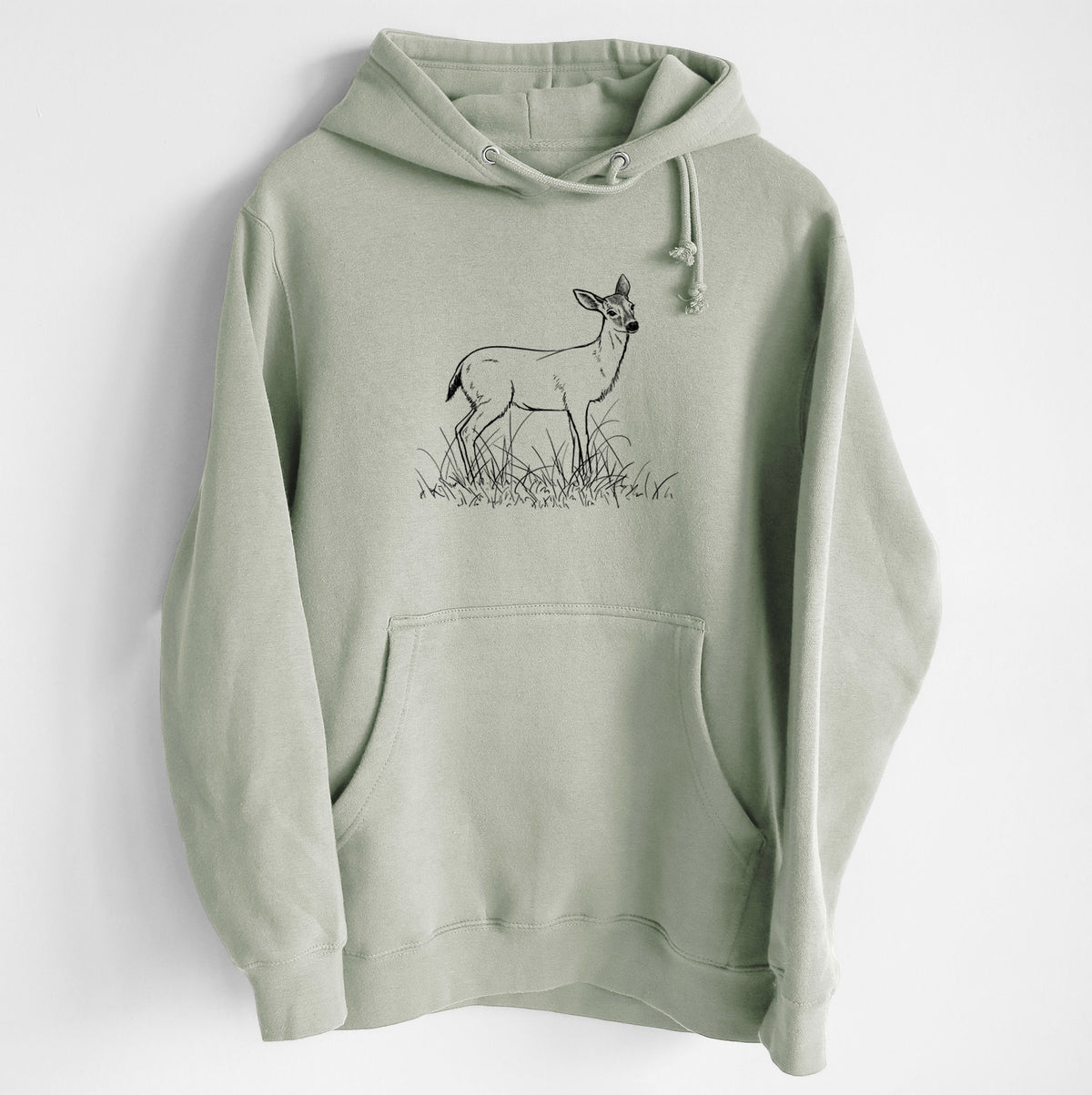 Black-tailed Deer Doe - Odocoileus hemionus hemionus - Heavyweight Fleece Hoodie