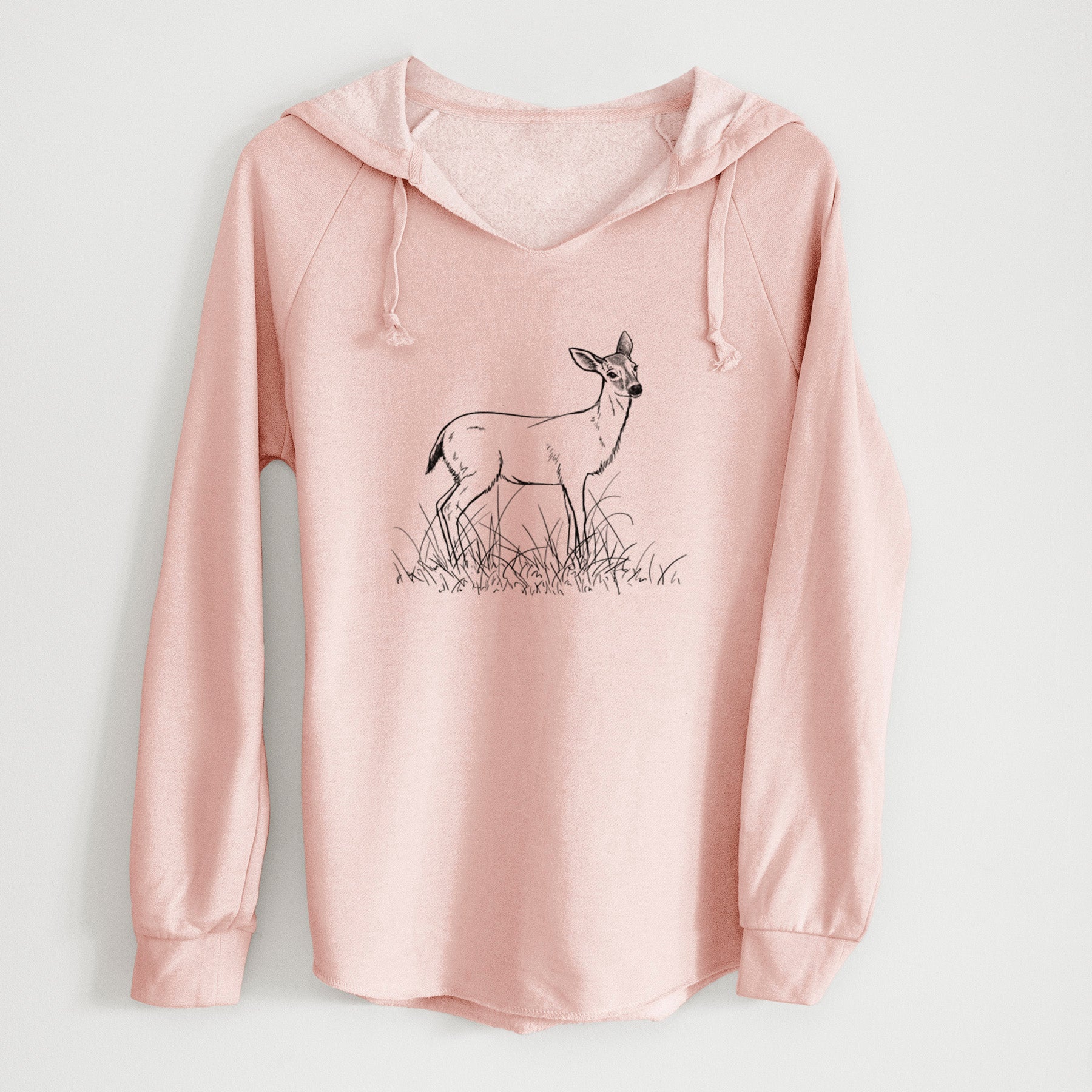 Black-tailed Deer Doe - Odocoileus hemionus hemionus - Cali Wave Hooded Sweatshirt