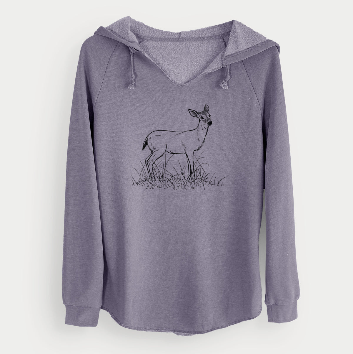 Black-tailed Deer Doe - Odocoileus hemionus hemionus - Cali Wave Hooded Sweatshirt