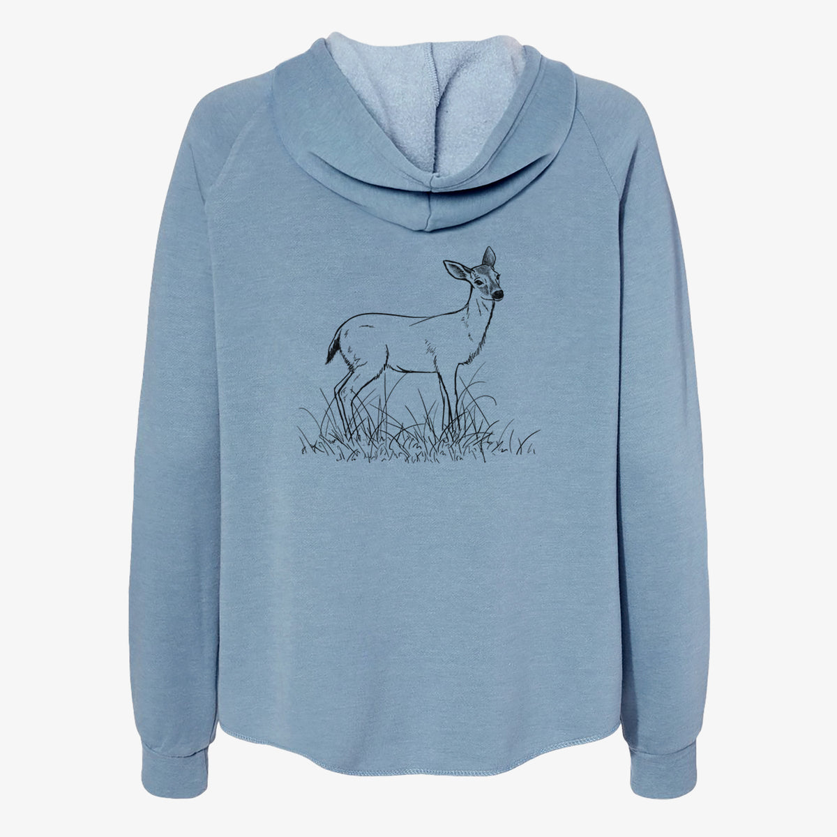 Black-tailed Deer Doe - Odocoileus hemionus hemionus - Women&#39;s Cali Wave Zip-Up Sweatshirt