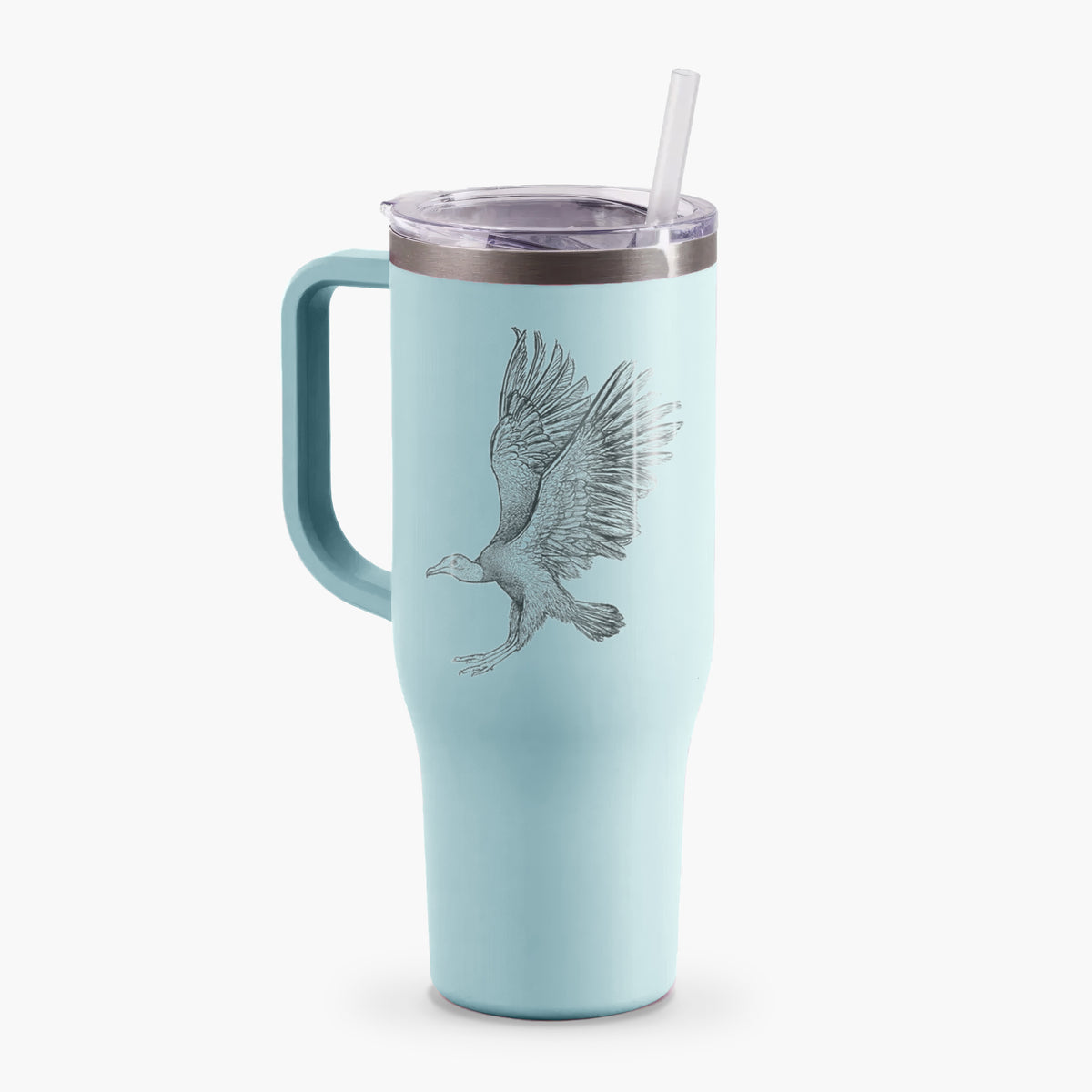 Black Vulture - Coragyps atratus - 40oz Tumbler with Handle