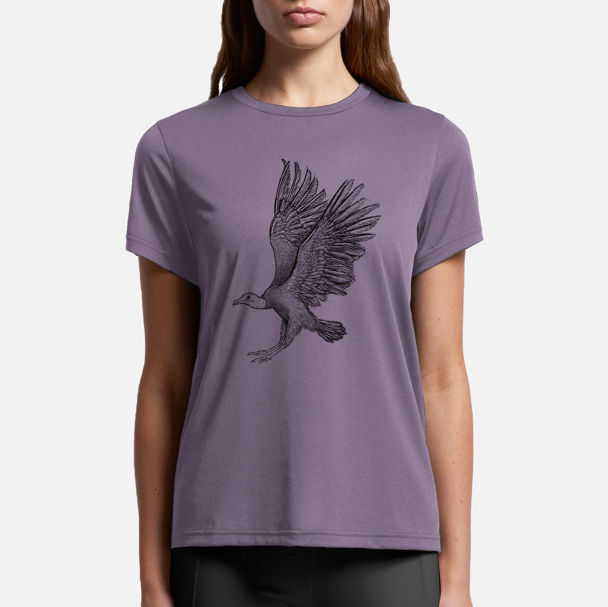 Black Vulture - Coragyps atratus - Womens Everyday Maple Tee