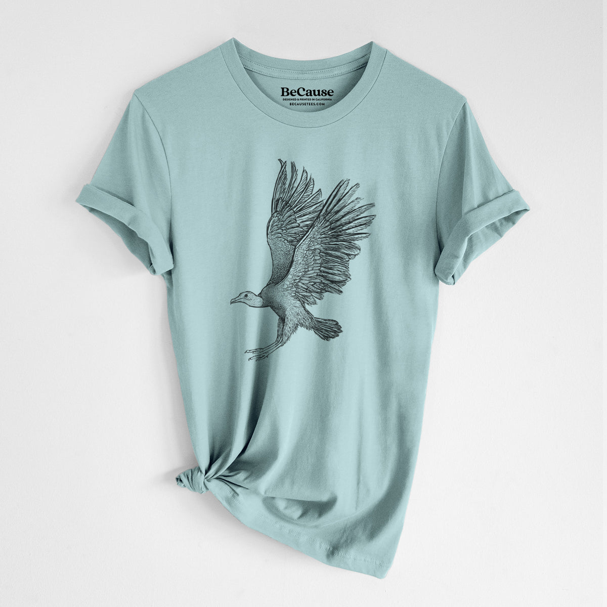 Black Vulture - Coragyps atratus - Lightweight 100% Cotton Unisex Crewneck