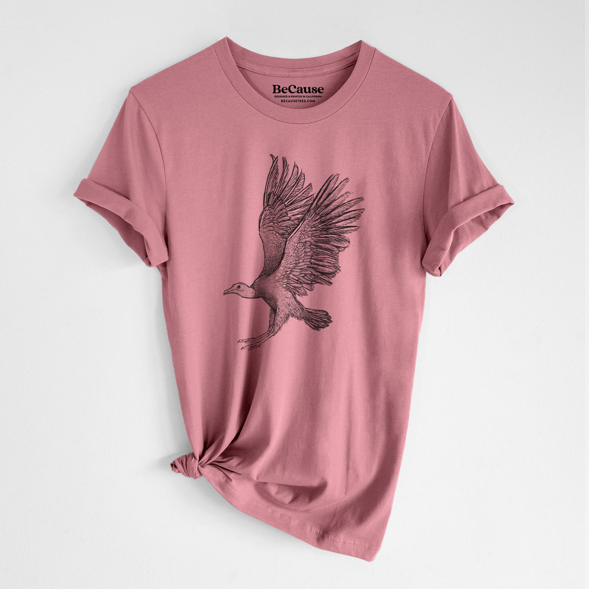 Black Vulture - Coragyps atratus - Lightweight 100% Cotton Unisex Crewneck