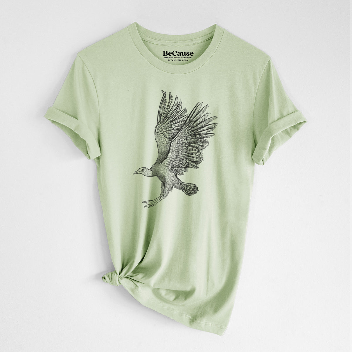 Black Vulture - Coragyps atratus - Lightweight 100% Cotton Unisex Crewneck