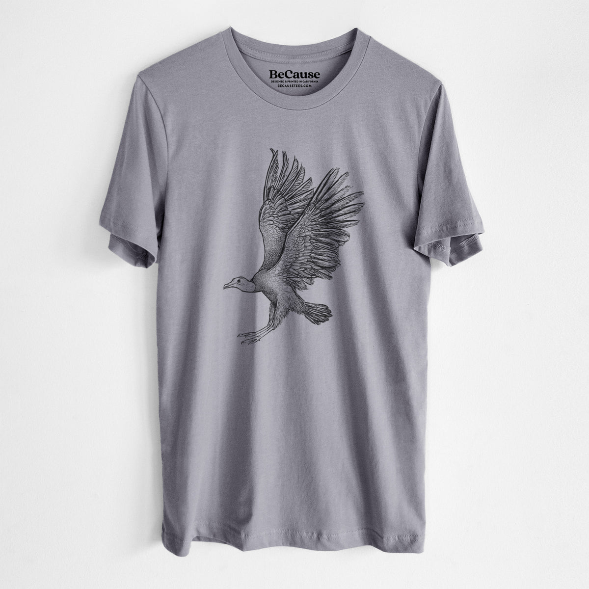 Black Vulture - Coragyps atratus - Lightweight 100% Cotton Unisex Crewneck