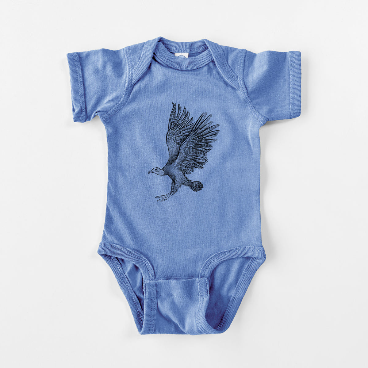Black Vulture - Coragyps atratus - Baby Fine Jersey Bodysuit