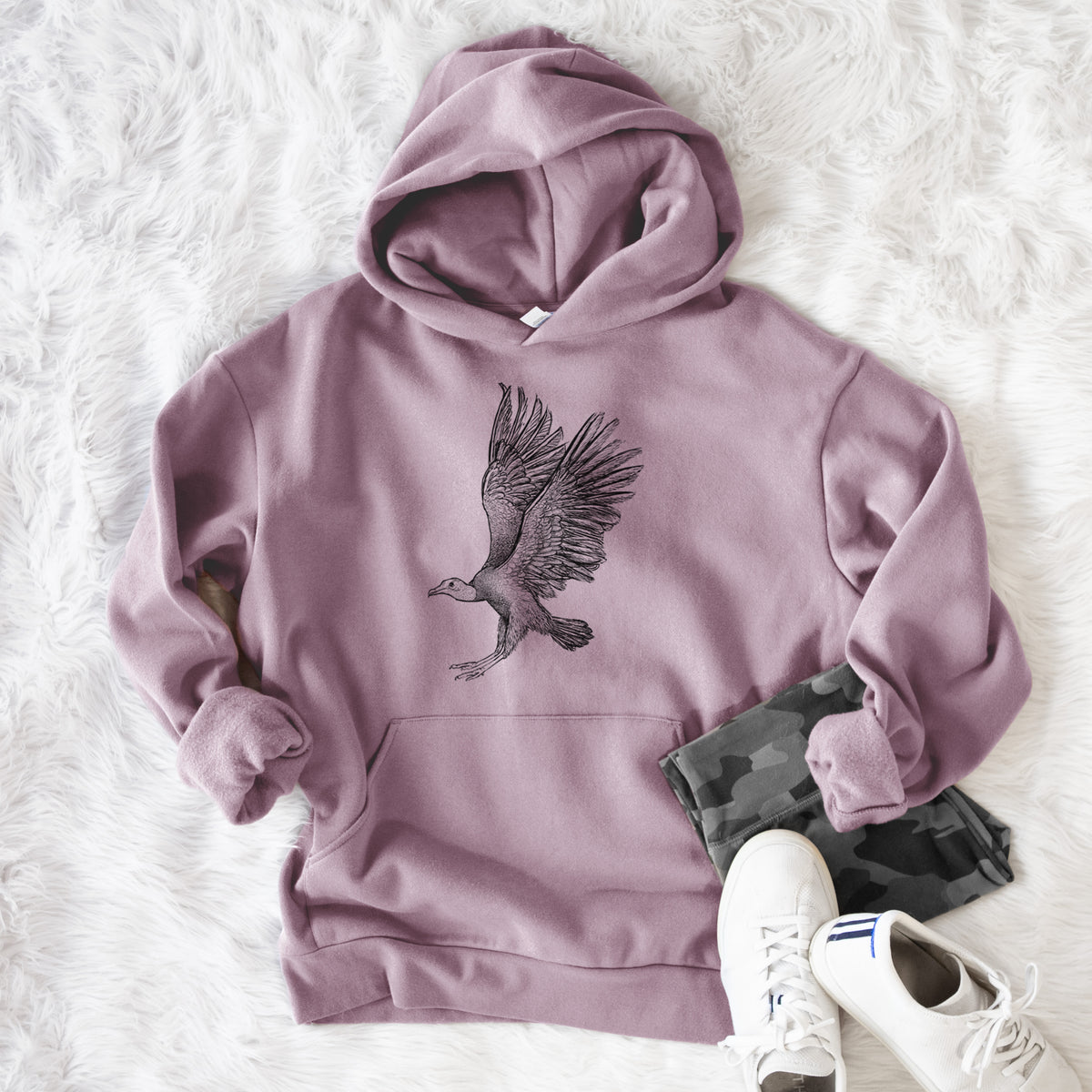 Black Vulture - Coragyps atratus  - Bodega Midweight Hoodie