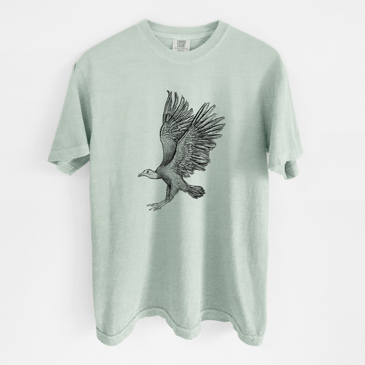 Black Vulture - Coragyps atratus - Unisex Comfort Colors Garment-Dyed Heavyweight T-shirt