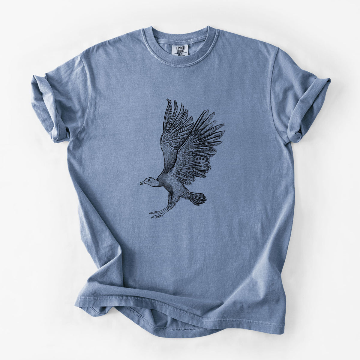 Black Vulture - Coragyps atratus - Unisex Comfort Colors Garment-Dyed Heavyweight T-shirt