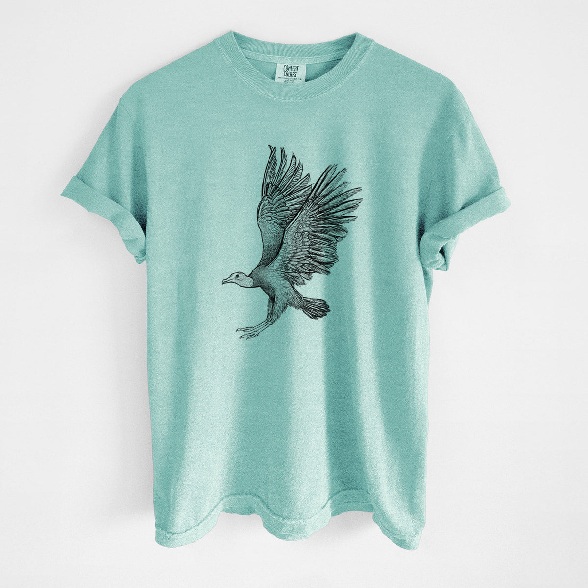 Black Vulture - Coragyps atratus - Unisex Comfort Colors Garment-Dyed Heavyweight T-shirt