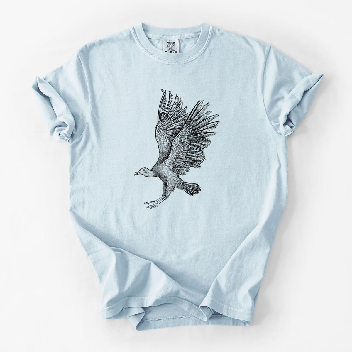 Black Vulture - Coragyps atratus - Unisex Comfort Colors Garment-Dyed Heavyweight T-shirt