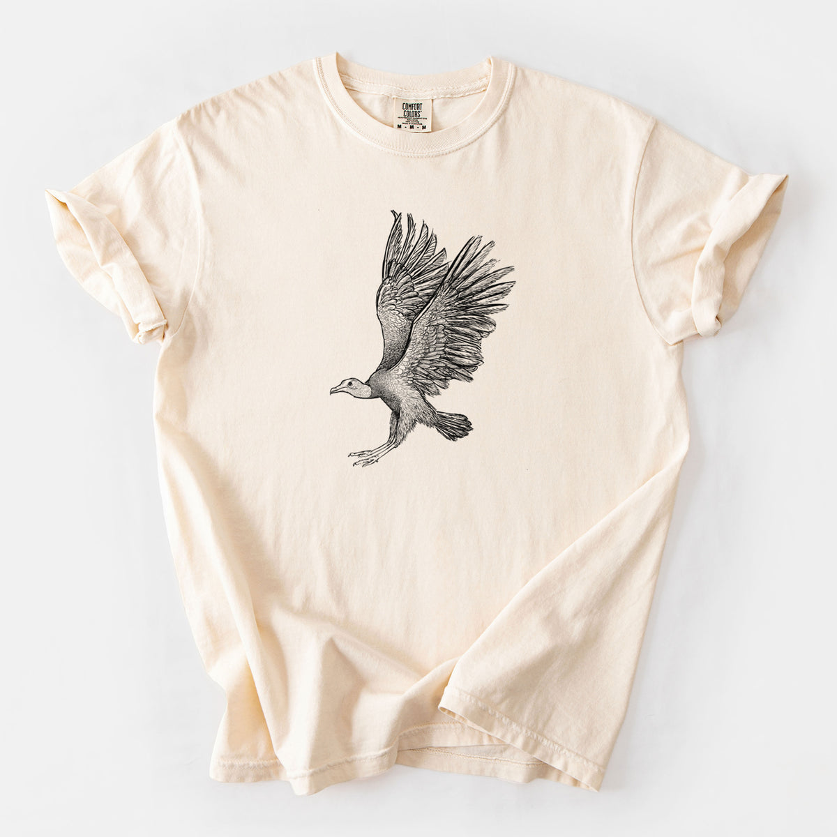 Black Vulture - Coragyps atratus - Unisex Comfort Colors Garment-Dyed Heavyweight T-shirt