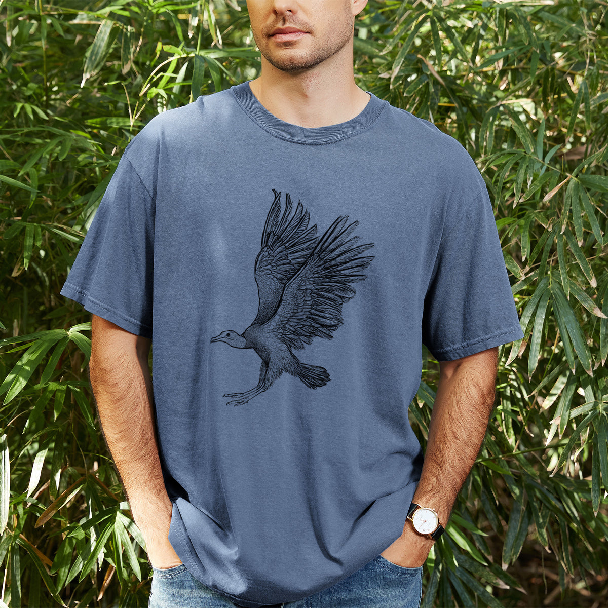 Black Vulture - Coragyps atratus - Unisex Comfort Colors Garment-Dyed Heavyweight T-shirt