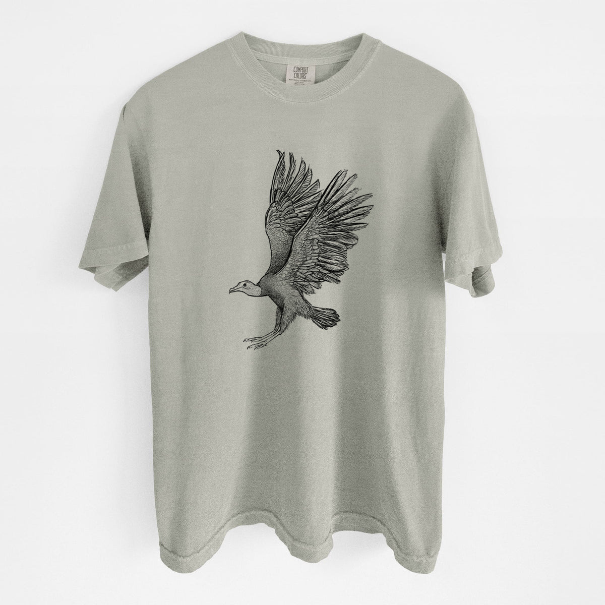 Black Vulture - Coragyps atratus - Unisex Comfort Colors Garment-Dyed Heavyweight T-shirt
