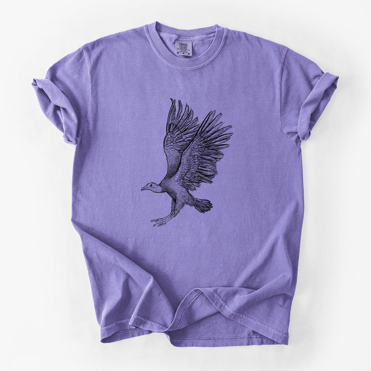 Black Vulture - Coragyps atratus - Unisex Comfort Colors Garment-Dyed Heavyweight T-shirt