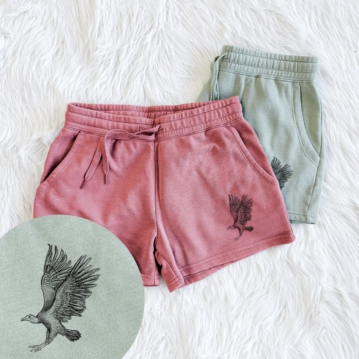Black Vulture - Coragyps atratus - Women&#39;s Cali Wave Shorts