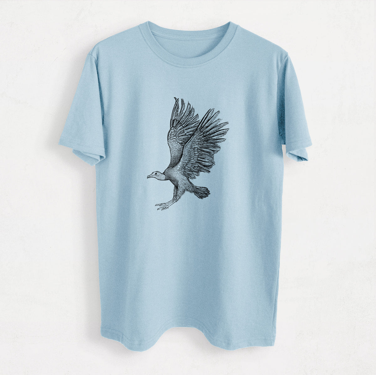 Black Vulture - Coragyps atratus - Heavyweight Men&#39;s 100% Organic Cotton Tee