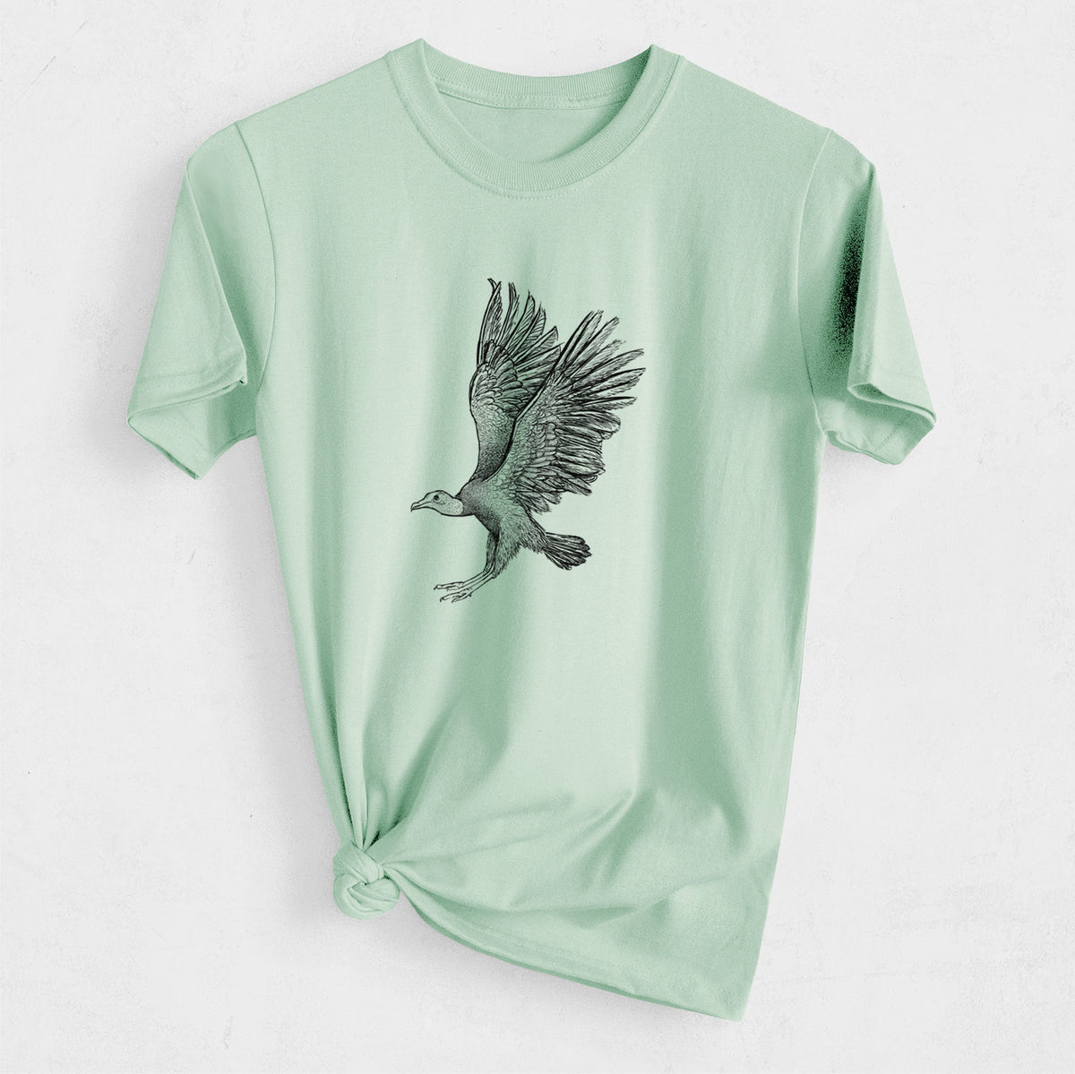 Black Vulture - Coragyps atratus - Heavyweight Men&#39;s 100% Organic Cotton Tee