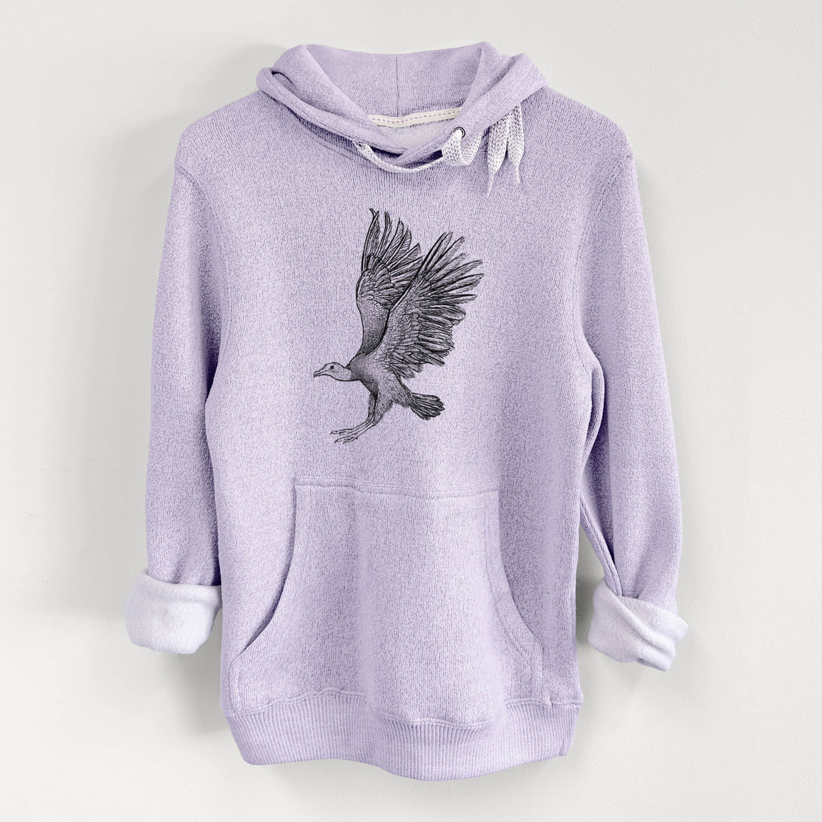 Black Vulture - Coragyps atratus - Knit Hoodie