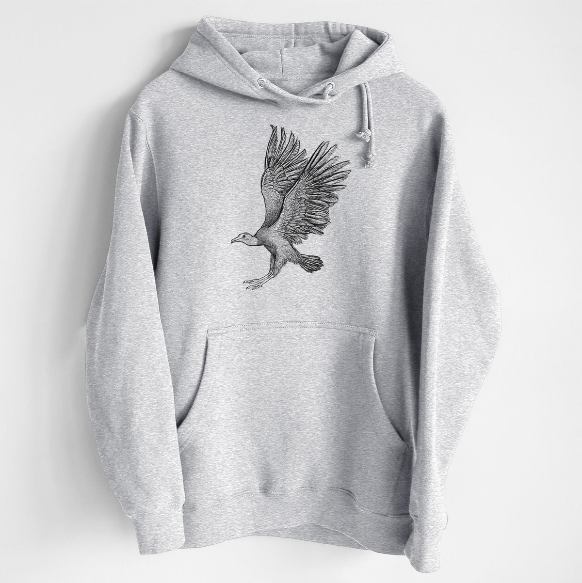 Black Vulture - Coragyps atratus - Heavyweight Fleece Hoodie