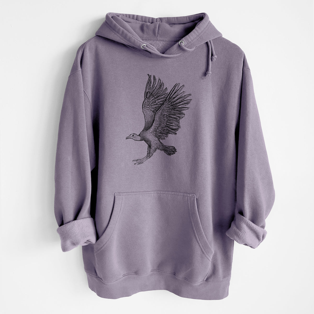 Black Vulture - Coragyps atratus - Heavyweight Fleece Hoodie