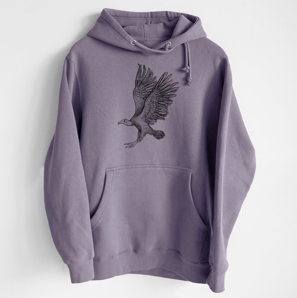 Black Vulture - Coragyps atratus - Heavyweight Fleece Hoodie