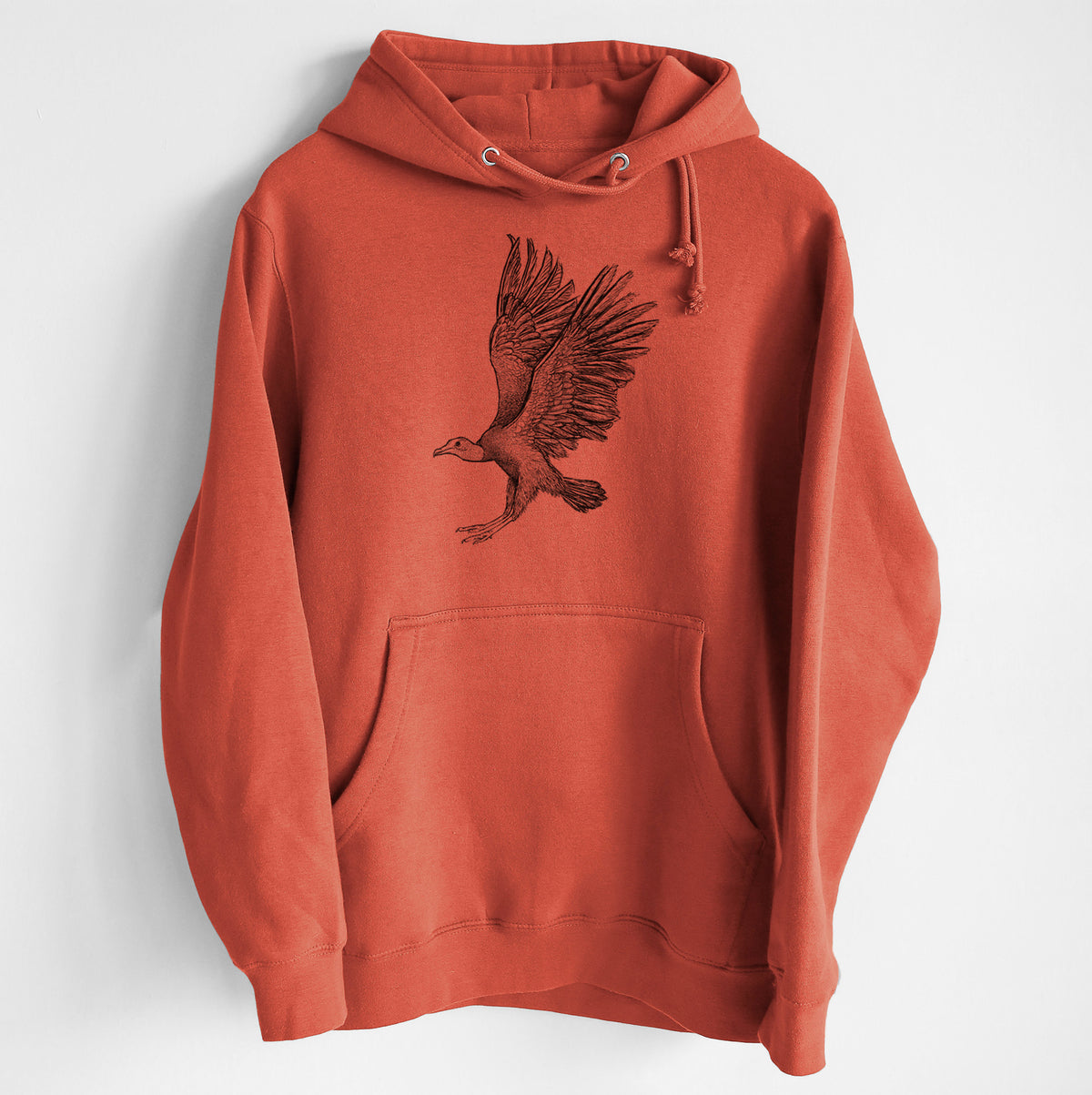 Black Vulture - Coragyps atratus - Heavyweight Fleece Hoodie