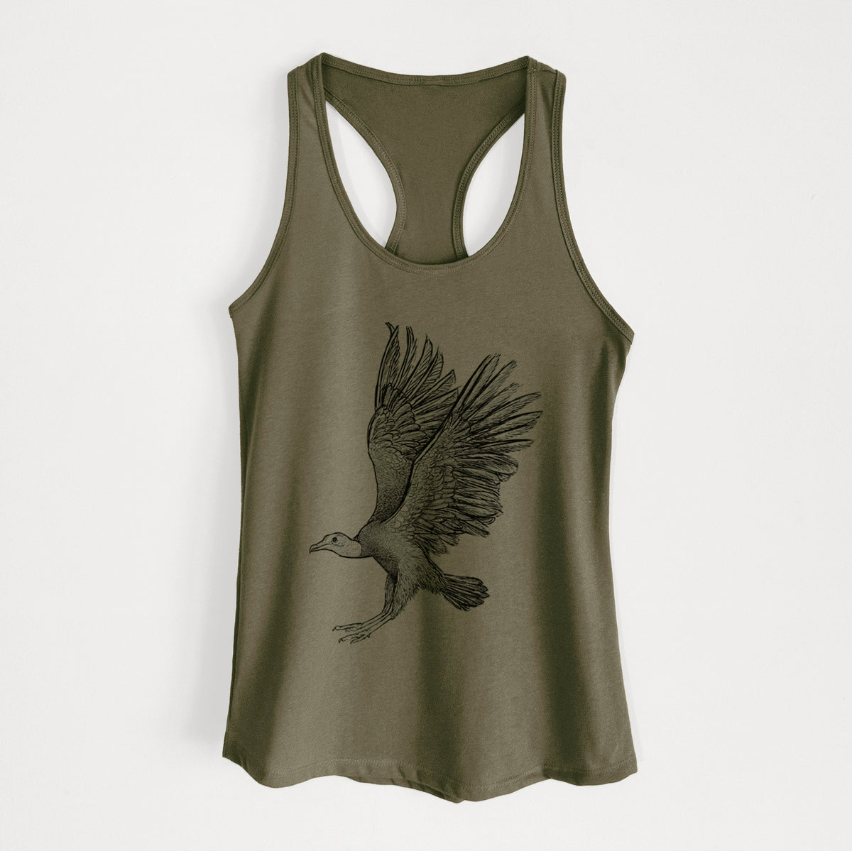 Black Vulture - Coragyps atratus - Women&#39;s Racerback Tanktop