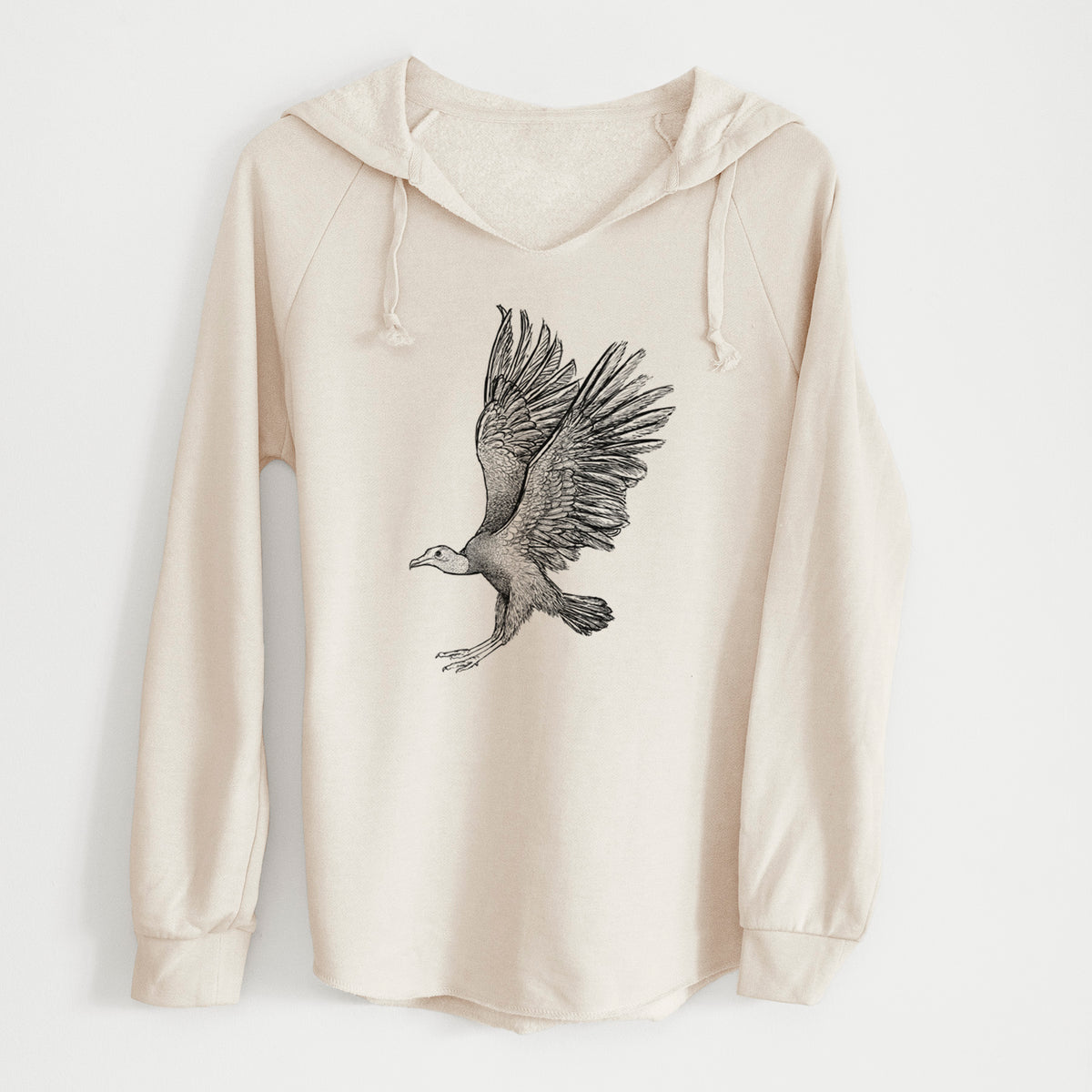 Black Vulture - Coragyps atratus - Cali Wave Hooded Sweatshirt