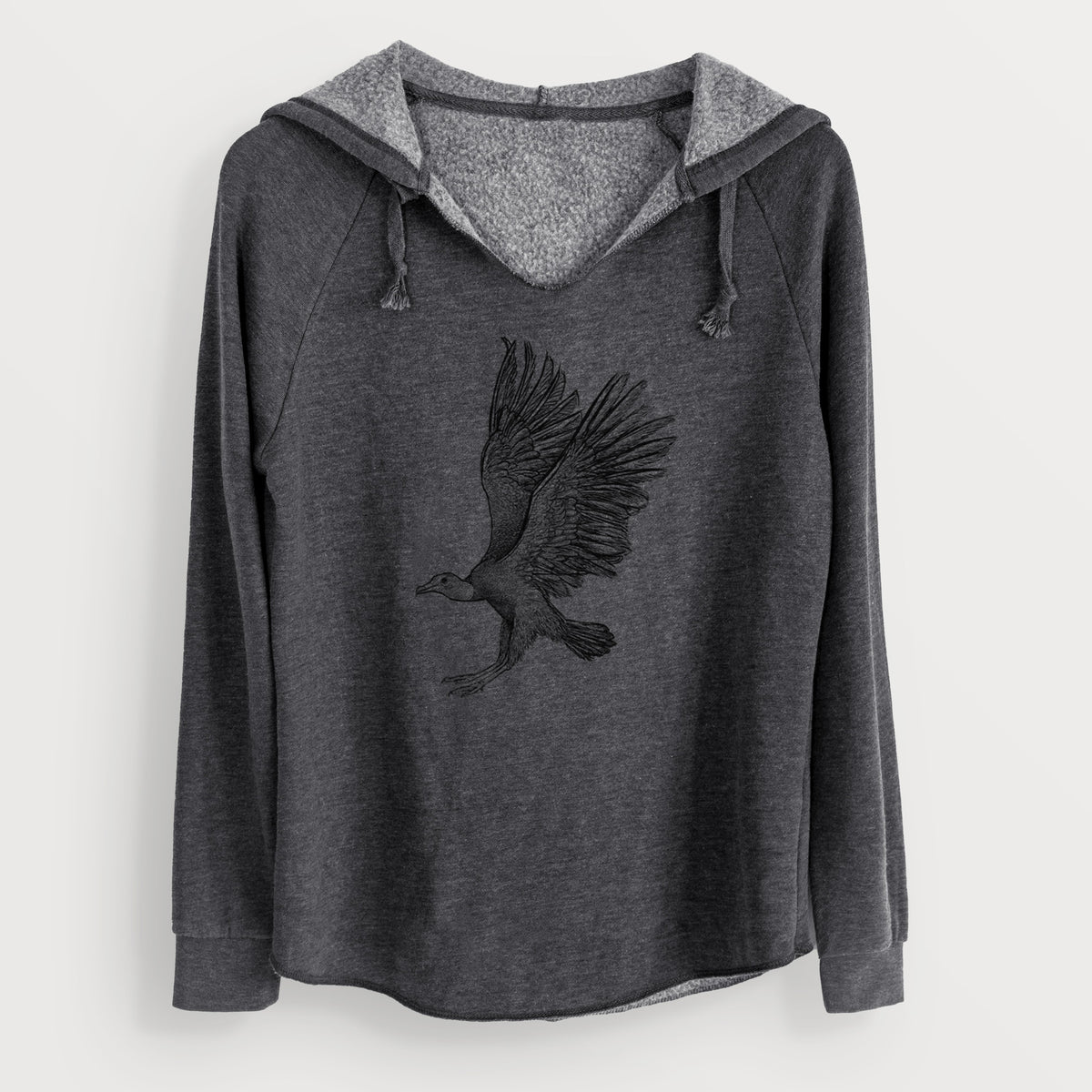Black Vulture - Coragyps atratus - Cali Wave Hooded Sweatshirt