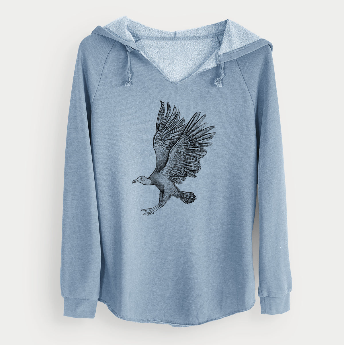 Black Vulture - Coragyps atratus - Cali Wave Hooded Sweatshirt
