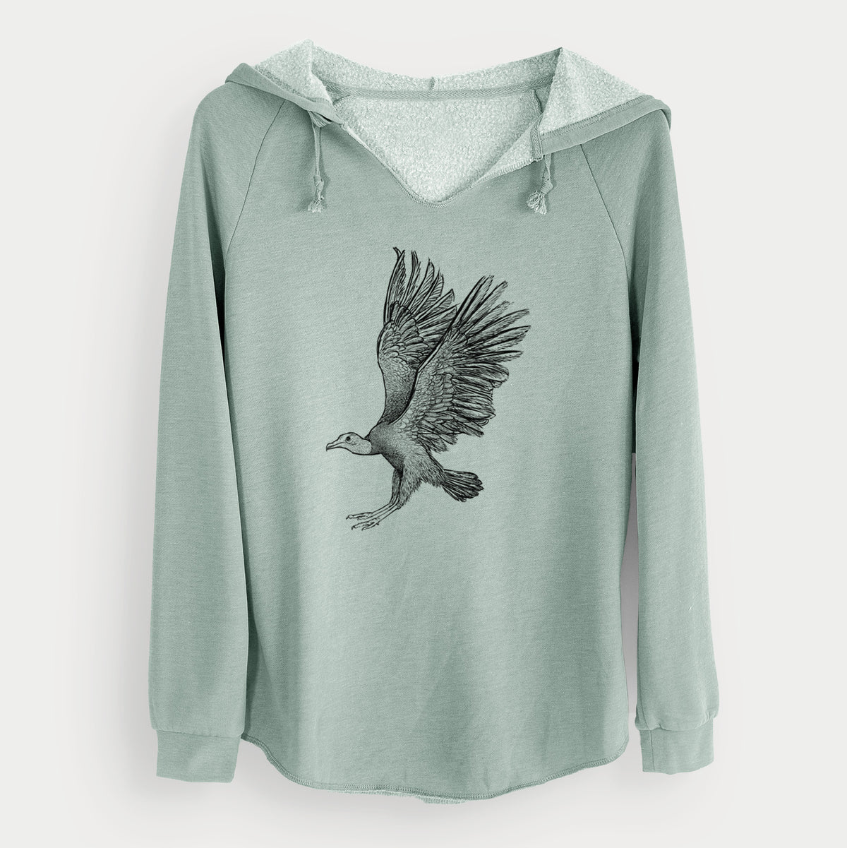 Black Vulture - Coragyps atratus - Cali Wave Hooded Sweatshirt