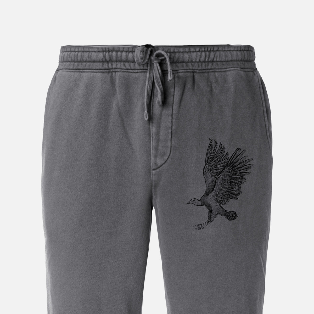 Black Vulture - Coragyps atratus - Unisex Pigment Dyed Sweatpants