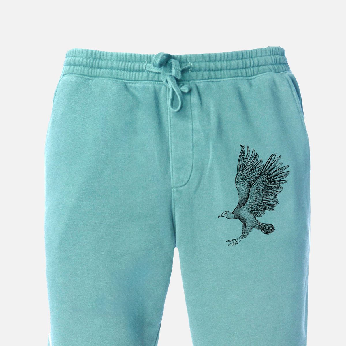 Black Vulture - Coragyps atratus - Unisex Pigment Dyed Sweatpants