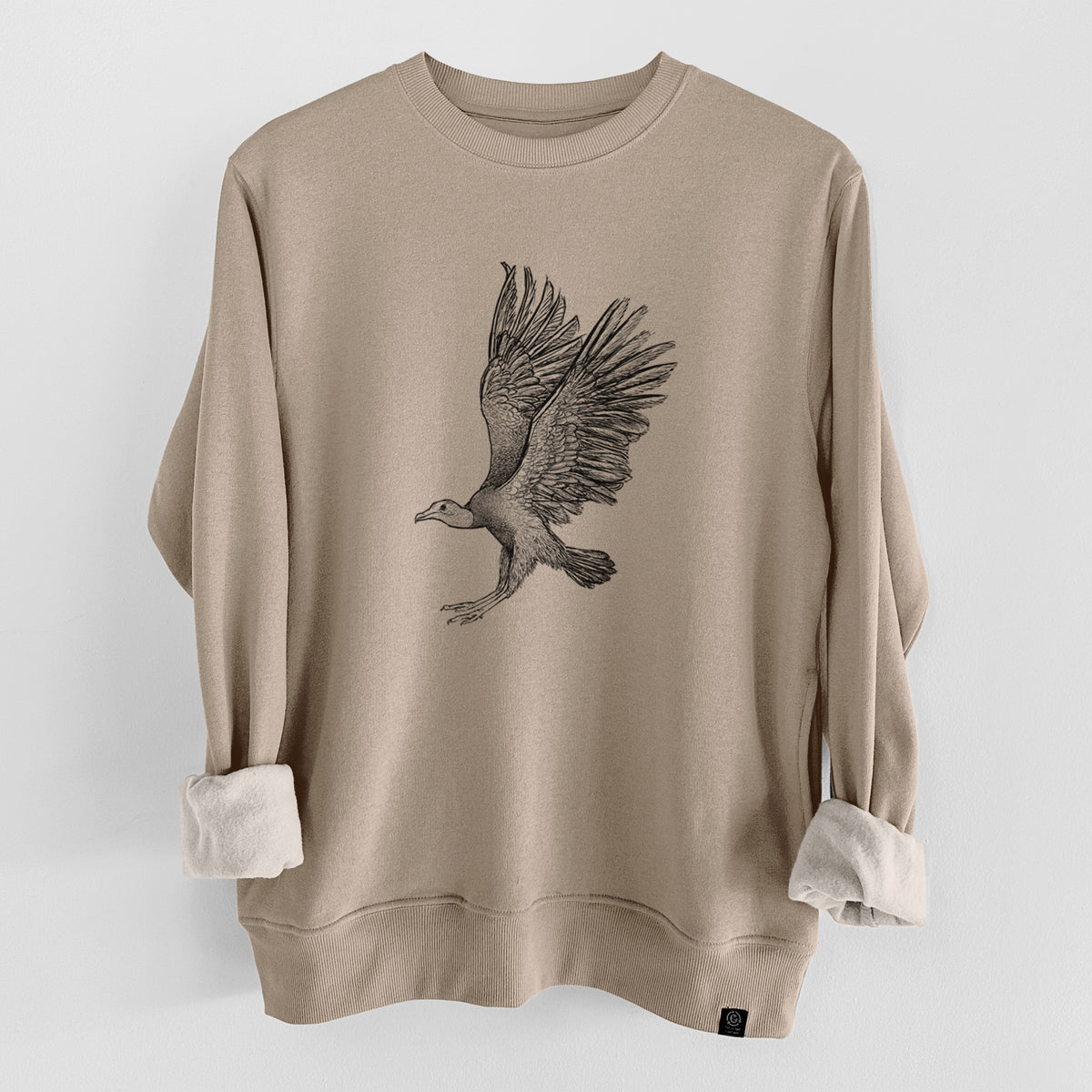 Black Vulture - Coragyps atratus  - Unisex Reclaimed Crewneck Sweatshirt