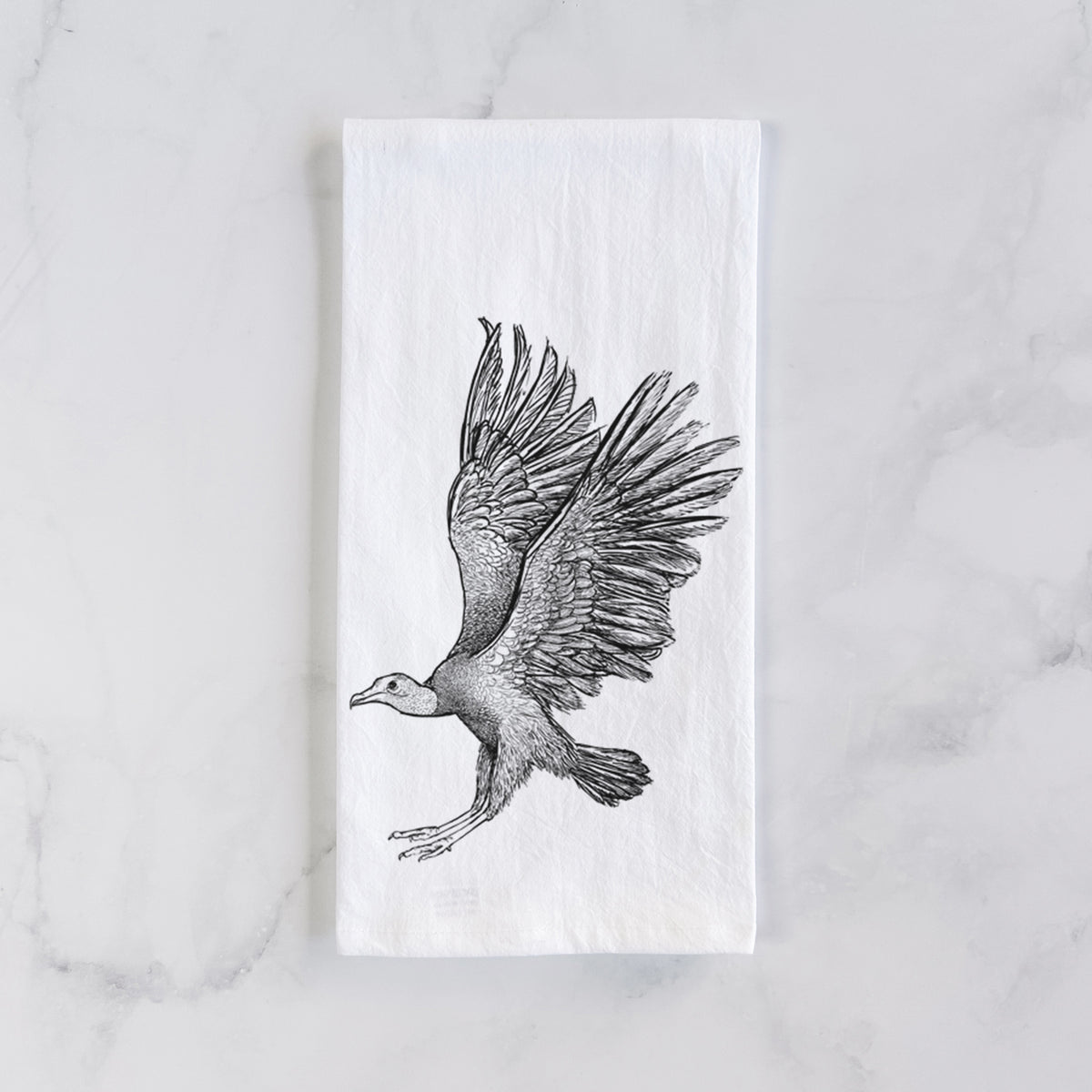 Black Vulture - Coragyps atratus Tea Towel